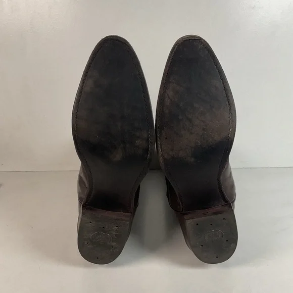 Vintage Nocona Brown Boar Skin Cowboy Boots 13 D Wild Pig